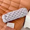 Almohada retorcida de lana de cordero, Almohada larga tejida para decoración de dormitorio y sala de estar, Cojín de felpa para sofá, Envío directo de una sola pieza