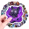Pegatinas de Gato de Fantasía de Dibujos Animados de 50 Piezas Transfronterizas para Maletas y Computadora, Pegatinas de Decoración Navideña al por Mayor para Bricolaje