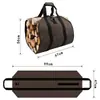 Bolsa para Almacenar Leña Portátil Resistente Lona Encerada Bolsa para Leña Bolsa para Cortar Leña Bolsa para Almacenar Leña Transporte de Leña