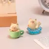 Gato Siamês Desenho Animado Fofo Ornamento de Cura para Mesa de Escritório Mini Figura Fofa Criativa Presente de Feriado