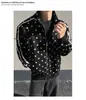 Chamarra cárdigan con cuello alto y estampado de estrellas para hombre, tendencia primavera/otoño 2026, sudadera holgada de gran tamaño estilo americano con cierre