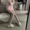 Medias Largas Calcetines de Mujer Hasta la Rodilla Finos de Muslo Alto Blanco Negro Seda Sexy Sexy Jk Encaje Negro Verano