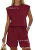 Conjunto de Moda de Verano 2026 Transfronterizo Europeo y Americano de Amazon para Mujer, Conjunto de Dos Piezas de Shorts Deportivos Casual a la Moda para Mujer