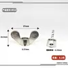 Tuerca Mariposa, Tuerca de Aleación de Zinc con Forma de Mariposa Girada a Mano, Tuerca de Oreja Grande Redonda, Tuerca de Aleación de Zinc Girada a Mano