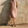 Vestido de Verano Nuevo de Color Sólido Holgado sin Mangas para el Sitio Independiente de Amazon 2026