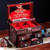 Lao Da Hong Sour Bough Cake Jewelry Box Redwood Caixa de armazenamento de joias para meninas Flor rica presente de aniversário