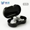 Tapones de oídos en espiral de silicona para natación, impermeables, anti-asfixia, con clip nasal suave, en caja, disponibles en stock, tapones de oídos en espiral imprimibles.