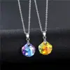 Collar de acero inoxidable europeo y americano transfronterizo al por mayor Collar con forma de abanico y cristal K9 morado Cadena para la clavícula geométrica con forma de concha