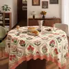 Mantel redondo estilo americano, impermeable, a prueba de aceite, lavable, nueva cubierta vintage 2025 para mesa de comedor y mesa de café