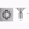 Dren de Piso Grande de Acero Inoxidable 304, Cuadrado Anti-Obstrucción y Anti-Olor de Doble Propósito para Lavadora, Venta al por Mayor para Uso en Ingeniería