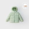 Chaqueta de plumón de invierno para niños pequeños y medianos, chaqueta de plumón con capucha engrosada para invierno, chaqueta de color puro mediana y corta para niños