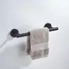 Estante para toallas de acero inoxidable 304 transfronterizo, juego de tres piezas dorado y negro, ganchos para batas, portarrollos de papel, portarrollos de papel higiénico, colgante para baño, sin taladro