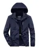 Chaqueta con capucha cortavientos para hombre Primavera y Otoño Exterior Secado Rápido Abrigo Delgado Abrigo Cálido Casual para Hombre 2118