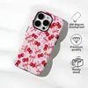Capa de Celular Estilo Menina Doce com Laço de Cereja Rosa Feminina Cobertura Total Proteção Contra Quedas Capa Macia Celular Fresco Fofo