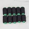 Hilo negro hilo 302 para coser 10 rollos eje de plástico negro hilo de coser a mano hilo de poliéster 102g