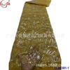 Renda de fio bordada com tubo, com miçangas e lantejoulas, rede de renda, acessórios de renda, vestido fresh, roupa de noite, tecido de renda