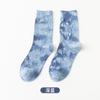Tie-dyed tubo meias dos homens outono e inverno 200 agulha meias esportivas ins moda rua respirável suor-absorvente meias de basquete atacado