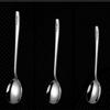 304 colher de aço inoxidável coreano estilo colher de café punho longo espessado colher de mistura doméstica colher de jantar de aço inoxidável