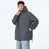 Chamarra con Capucha para Hombre Primavera y Otoño 2025 Nueva Marca de Moda Holgada y Versátil Resistente al Viento e Impermeable Chamarra Impermeable