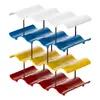 Estante de Almacenamiento para Tazas Soporte de Escritorio para Tazas de Agua Barra de Cocina Mostrador Organizador de Múltiples Niveles con Bloques de Color Ondulados para Tazas de Café y Té