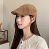 Gorra Melard para Otoño e Invierno, Gorra de Béisbol Reversible para Mujer de Cabeza Grande, Hace que la Cara se Vea Más Pequeña, Boina Retro Newsboy