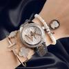 Movimiento Importado de Japón Reloj de Acero Inoxidable para Mujer Reloj de Diamantes de Cristal para Mujer Reloj de Diamantes para Mujer Moda Reloj de Pulsera Redondo