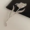 Broche de Flor Plegada Transfronterizo Europeo y Americano, Joyería de Pin Minimalista de Moda y Única, Accesorios de Ropa de Gama Alta de Nicho