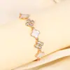Pulsera de Trébol de Cuatro Hojas y Cinco Flores de Fritillaria Seiko del Mismo Estilo de Douyin para Mujer, Lujo Accesible, Pulsera de Trébol Moderna con Diamantes