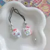 Cuerda para colgar del teléfono móvil kt rosa variada, colgante de chica de dibujos animados linda, colgante para mochila escolar, cordón antipérdida para unidad USB, regalo para novias