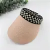 Sombrero de Paja con Parte Superior Abierta Gorra de Pato para Mujer Verano Viajes Exterior Sol Playa Ocio Versátil Sombrero de Protección Solar Venta al por Mayor