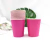 Vasos de papel desechables transfronterizos con un toque de alta gama, vasos hechos a mano gruesos para niños DIY para jardines de infancia, vasos de papel coloridos al por mayor