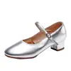 Zapatos para mujer de danza cuadrada, empeine suave, tacón medio, suela blanda, adecuados para uso en exteriores, para personas de mediana edad y mayores, zapatos para actuaciones de danza, zapatos de profesor