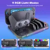 Adecuado para Switch 2 Base de Carga Multifuncional para Pro Controller con Luz RGB y Ventilador de Refrigeración, Puede Sostener 10 Tarjetas