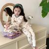 Pijama Infantil para Niños y Niñas, Nuevo Estilo Otoño, Set de Ropa Interior de Dibujos Animados Clase A, Ropa de Casa Elástica de Lana para Bebé 280g