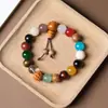 Pulseira de Bodhi de Dezoito Sementes Novo Estilo de Hangzhou Lingyin, Pulseira Genuína de 8 Sementes para Homens e Mulheres, Ornamento de Mão de Bodhi de Dezoito Sementes de Putuo