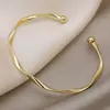 Pulsera Transfronteriza de Venta Caliente con Recortes en Forma de Onda Asimétrica, Abertura Ancha, Moda para Mujer, Pulsera de Estilo Elegante y Exagerado