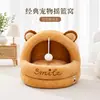 Cama para perros semi-cerrada para todas las estaciones, para perros pequeños como Bichones, adecuada para dormir, mantiene a las mascotas abrigadas y seguras en invierno