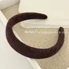 Faixa de Cabeça de Tricô Versátil Estilo Coreano Retro para Mulheres com Coroa Alta, Faixa de Cabelo de Esponja Sem Apertar, Presilha de Cabelo Elegante