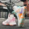 Zapatos de Baloncesto para Hombres y Mujeres Malla Transpirable Antideslizantes Zapatos Deportivos Zapatos de Baloncesto Zapatos de Baloncesto de Combate Real
