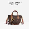 Novo Modelo de Comércio Exterior Transfronteiriço: Bolsa Cesta Tote de Couro Camurça, Alto Valor Estético, Bolsa Saco Versátil Vintage, Bolsa de Ombro Único Transversal