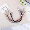 Bolso de Mano de Moda Creativo de Cuero PU Combinable con Todo con Cuerda de Muñeca Correa de Hombro Única Accesorios de Bolso de Transformación Tejido DIY