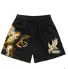 Comercio Electrónico Transfronterizo Suministro Pantalones Cortos para Hombre Patrón de Ojos Impresión 3D Pantalones de Playa de Verano Pantalones Casuales Dropshipping