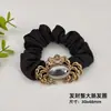 Yingyi Accesorios DIY Brocado Song Base para Pasador de Cangrejo de la Fortuna con Cubierta Goma para el Cabello de Cangrejo Anillo para el Cabello Accesorios de Material de Tela