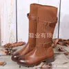 Em Estoque Juyuan 2026 Nova Coleção de Inverno Desejo Estilo Europeu e Americano Tamanho Grande Botas de Couro Femininas