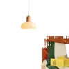 Luminária pendente pequena de madeira minimalista para mesa de jantar, balcão de bar, quarto de hospedagem, cabeceira, luminária pendente de vidro de madeira maciça, decoração de casa nórdica