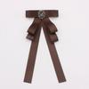 Nuevo estilo preppy cuello alargado flor negro moño japonés en stock venta al por mayor moño color sólido accesorios de cuello S266
