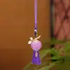 Nuevo Colgante de Brocado Song Estilo Chino Producto Terminado, Colgante de Cuerda Portátil de Brocado Song con Forma de Caqui, Adorno Portátil Retro Hanfu para Manualidades