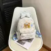 Nova Mochila Ursinho Fofo Estilo Coreano para Alunas, Leve, Grande Capacidade, Mochila de Viagem Cartoon de Pelúcia, Tendência