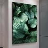 Sudeste Asiático Pintura decorativa tailandesa hoja de plátano pintura colgante grande mural paisaje planta verde selva tropical 3203