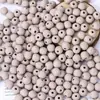 Cuentas de Madera Grabadas Multicolor, Cuentas Sueltas, Cuentas Redondas de Madera Natural Impresas Vintage, Accesorios Materiales para Pulsera Collar DIY
